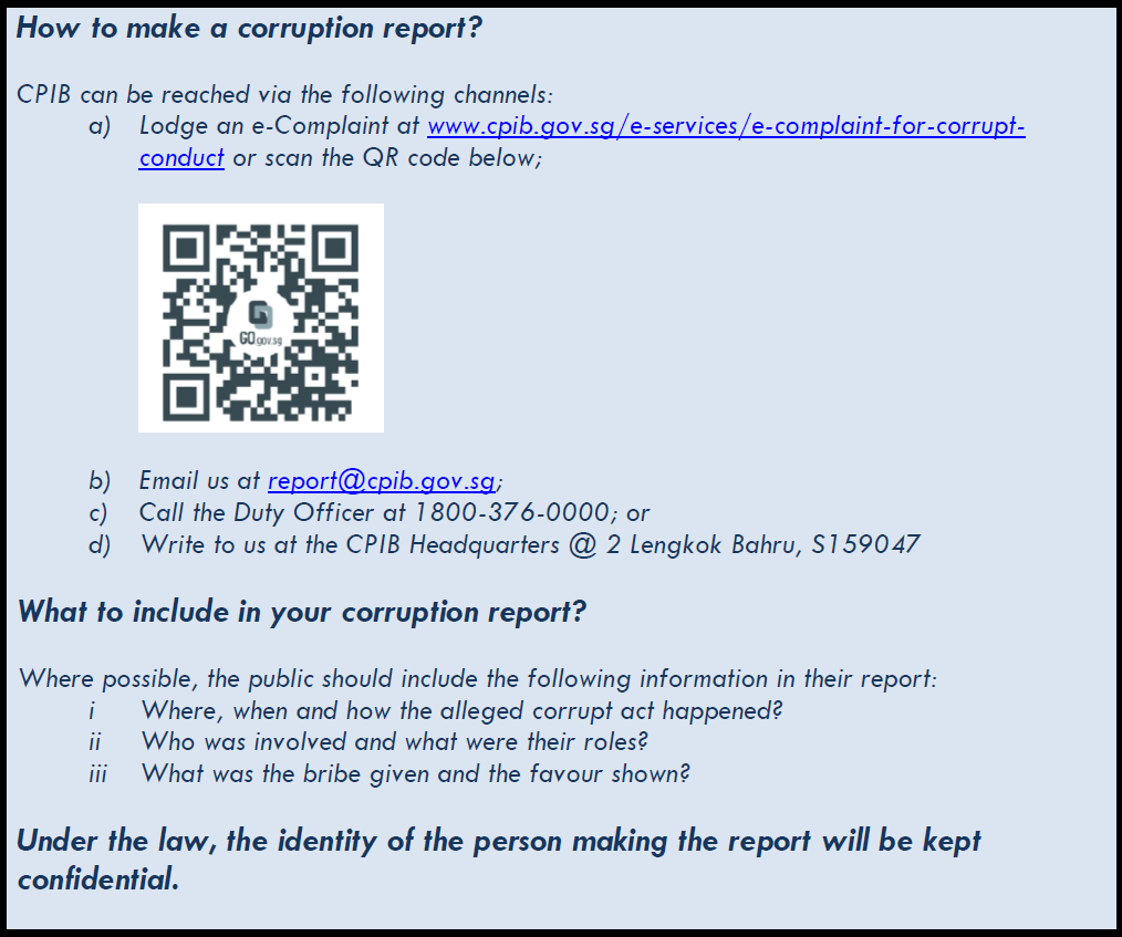 Corruption Reporting How To